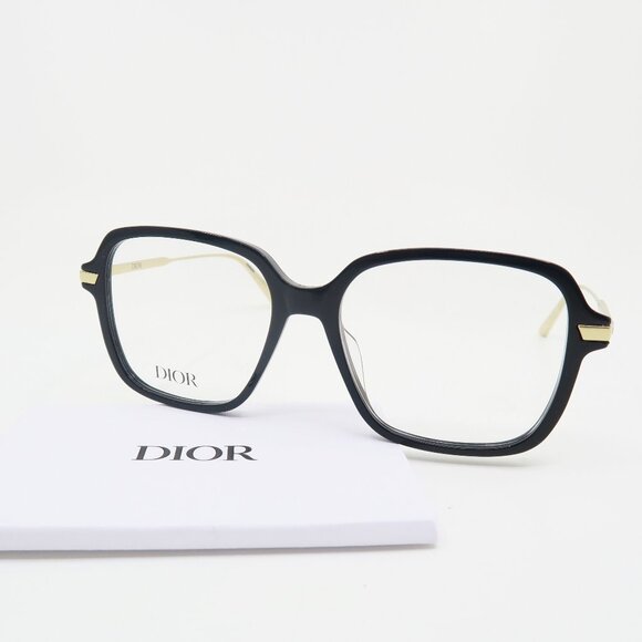 Dior GemDiorO S51 1200 54mm Black & Gold Metal New Women's Square Eyeglasses. - Picture 1 of 11